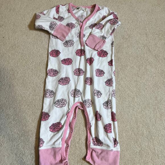 12-18M Monica and Andy Romper Bundle 4 Piece Roses, Sprinkles, Macaroons, Donuts - Picture 12 of 12